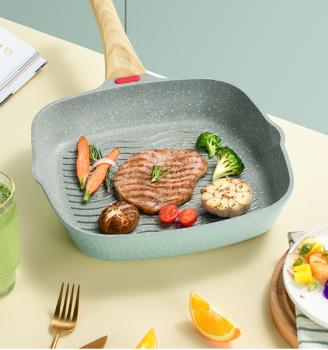 360Home Multifunktionale Omelette Antihaft-Steak-Pfanne + Grüne Zange